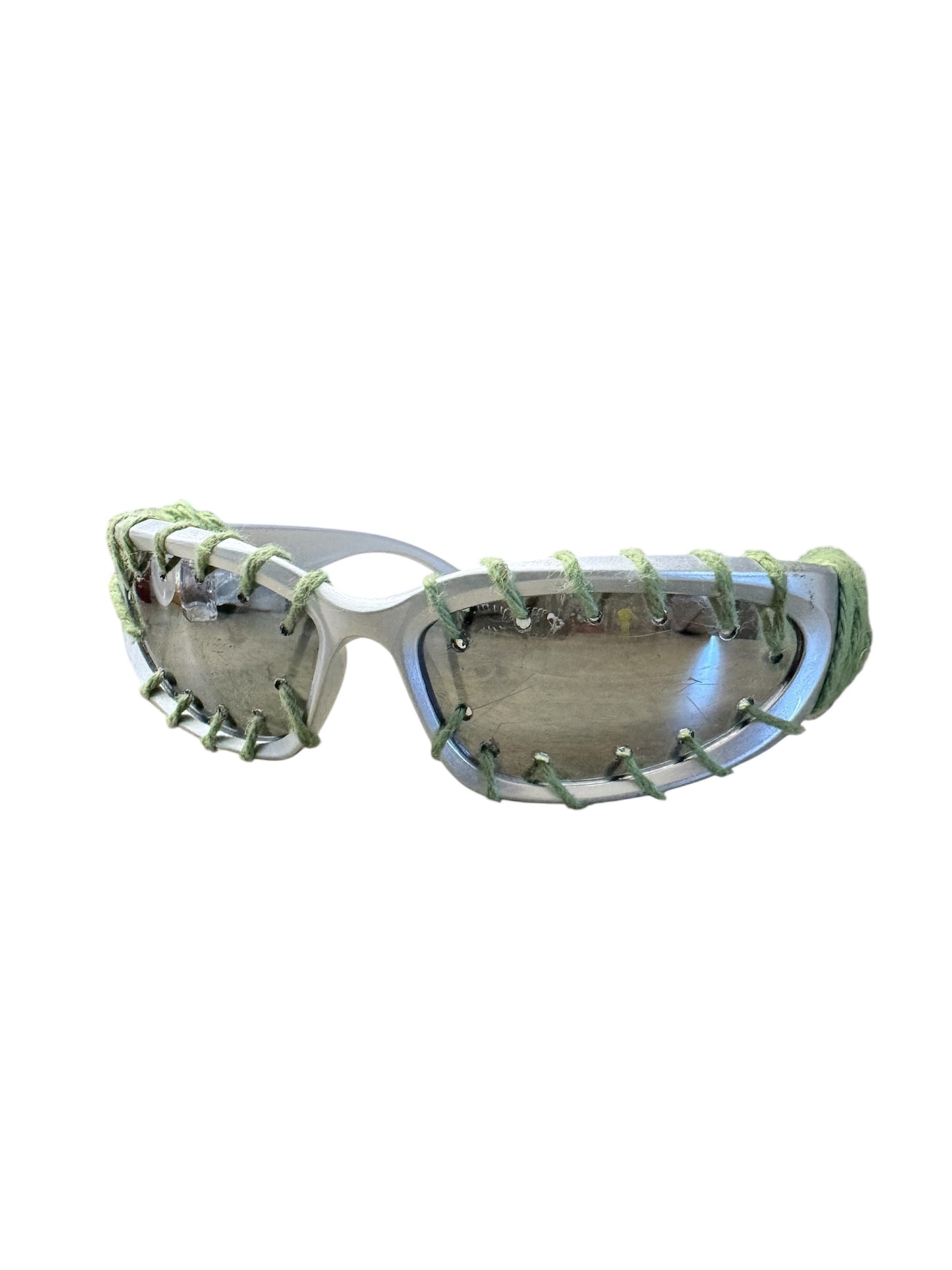 Green Stitched Glasses