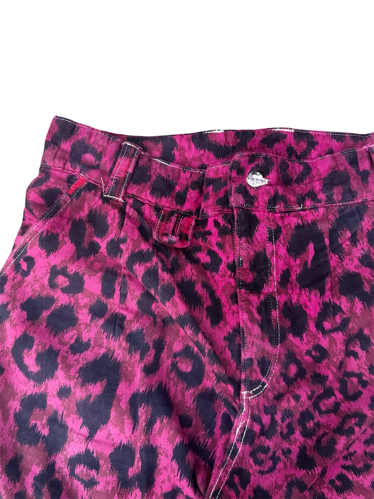 Leopard Pants (Wine Red)