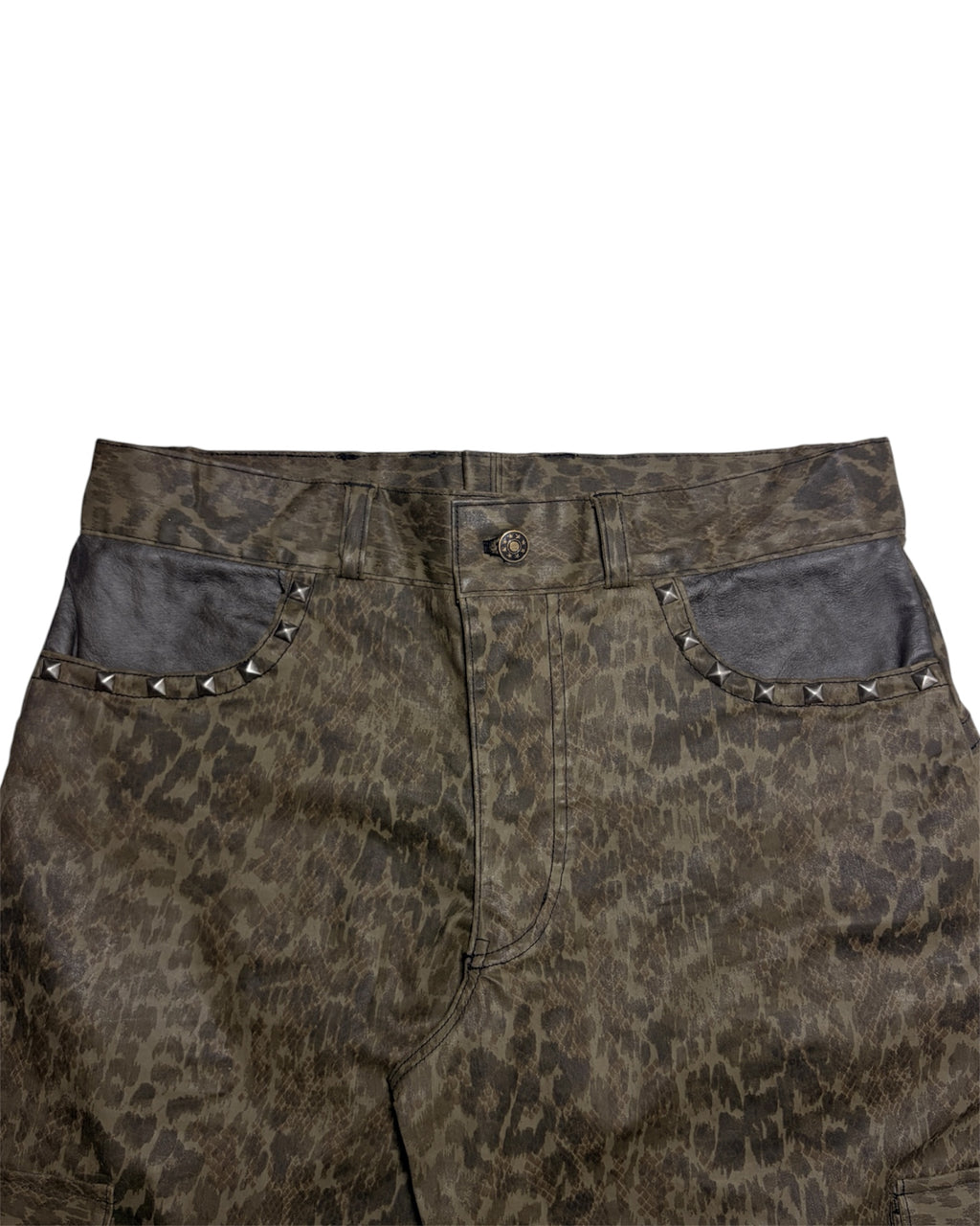 Studded Python/Leopard Jorts