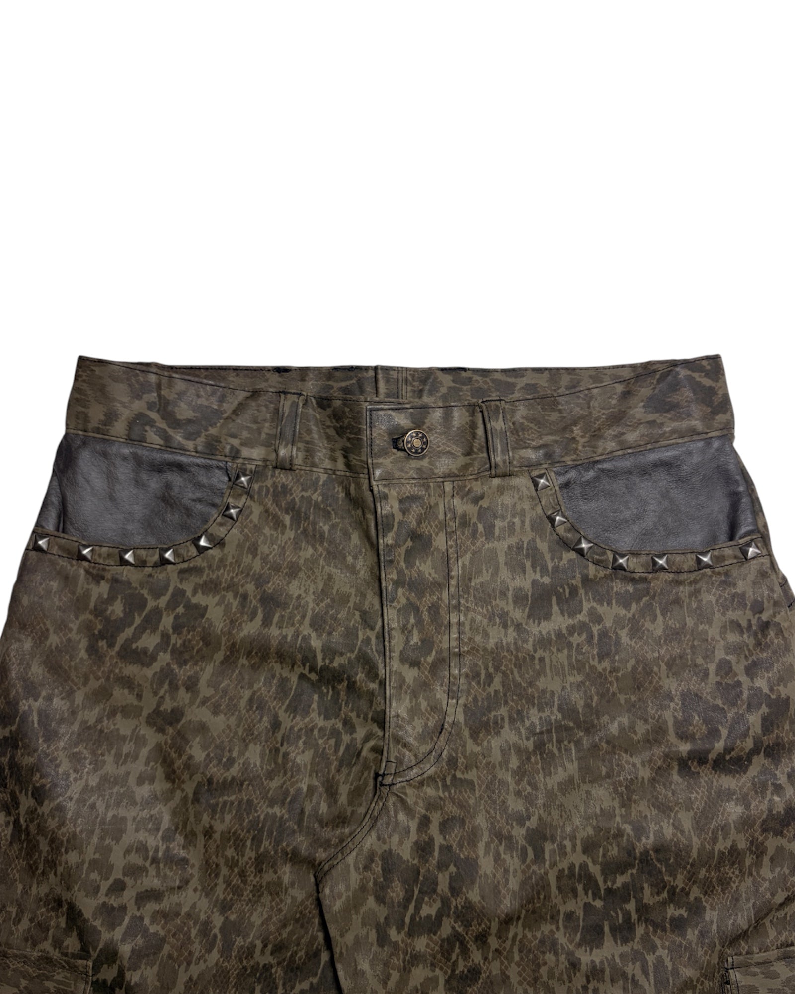Studded Python/Leopard Jorts