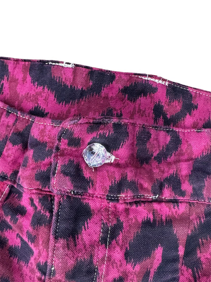 Leopard Pants (Wine Red)