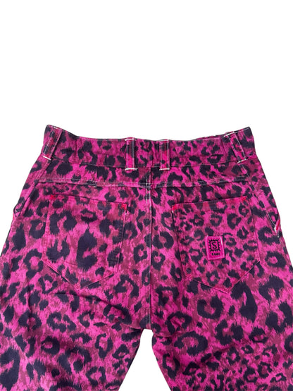 Leopard Pants (Wine Red)