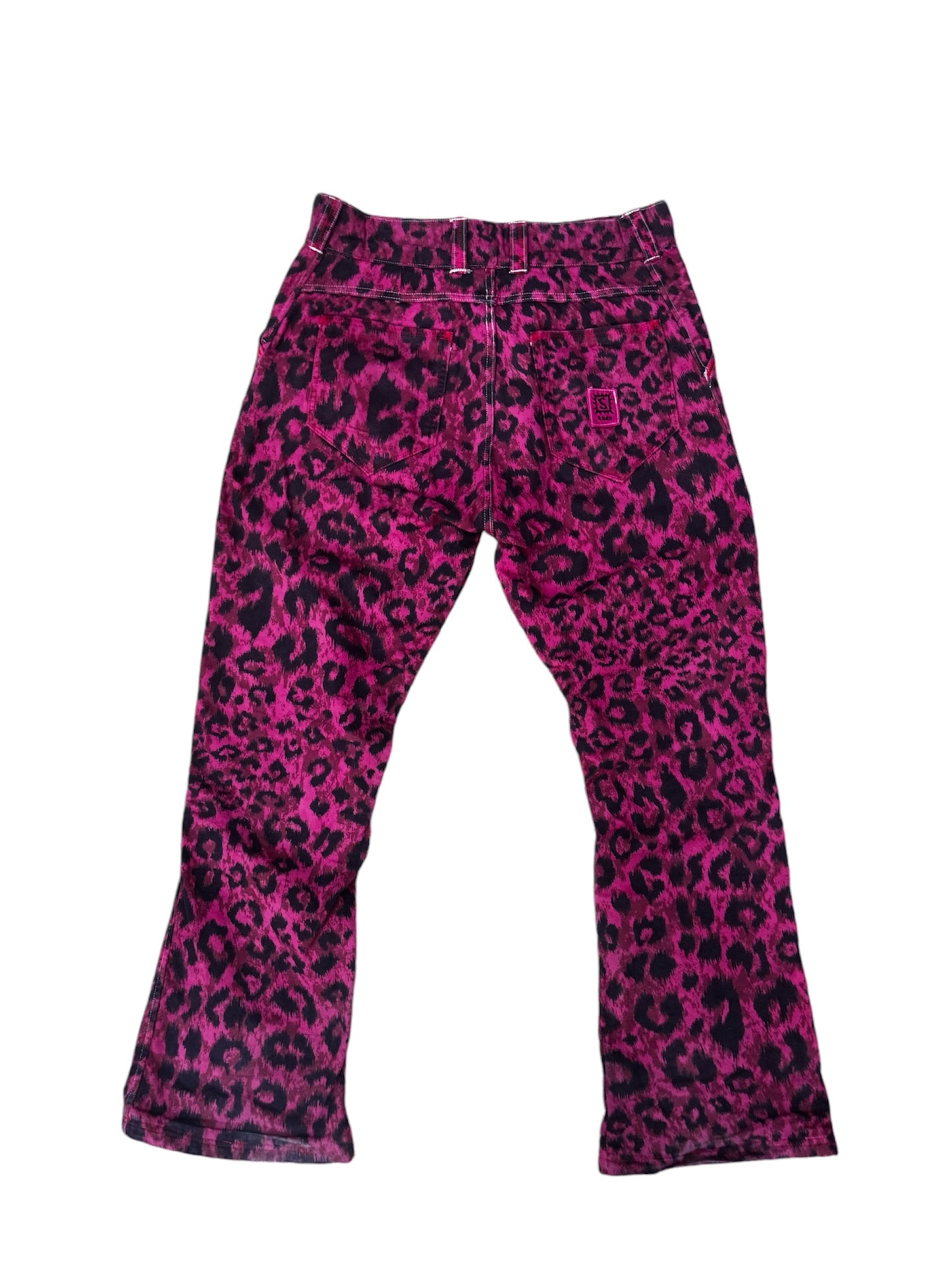 Leopard Pants (Wine Red)