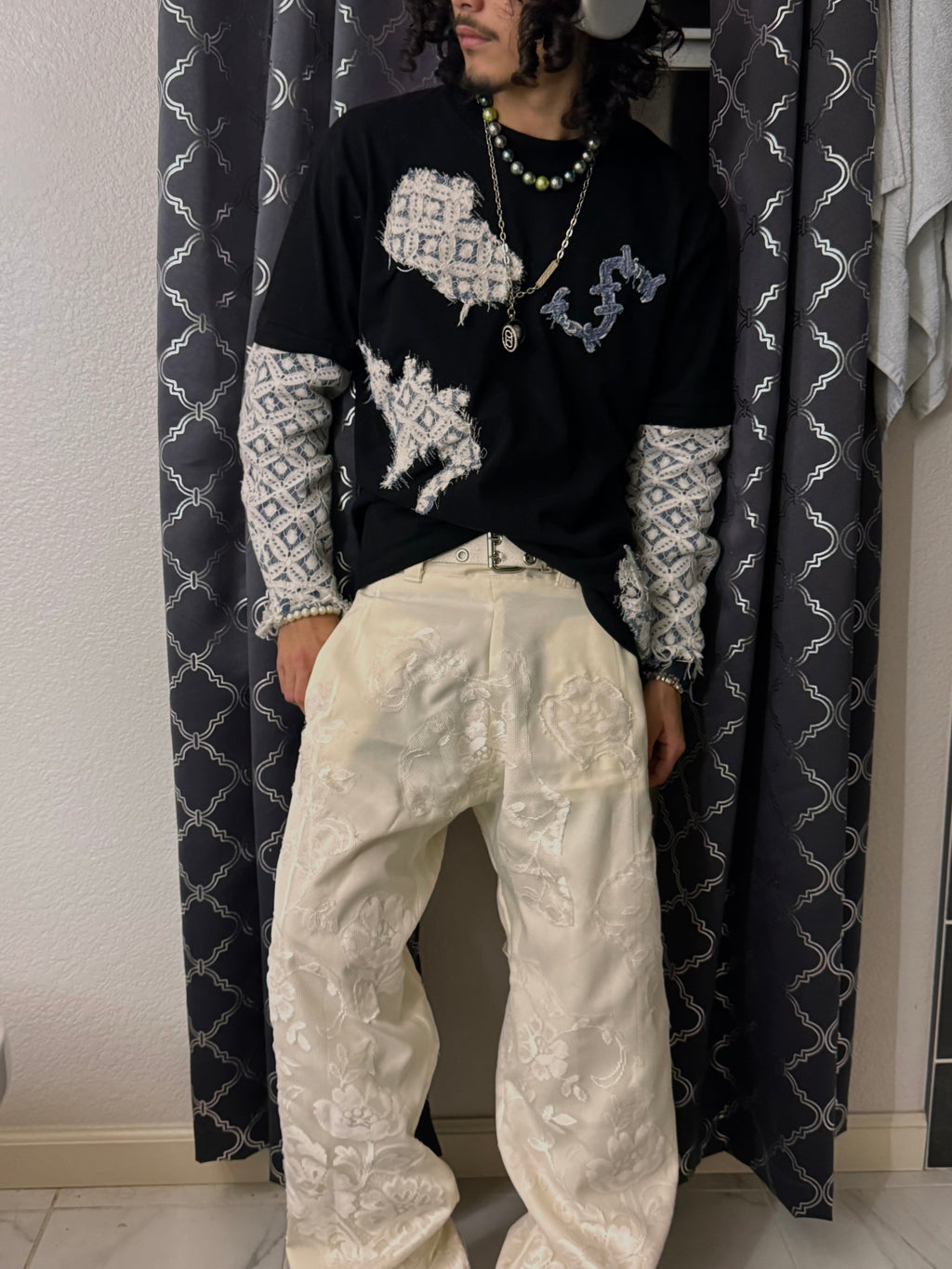 1/1 Lace Denim Long sleeve