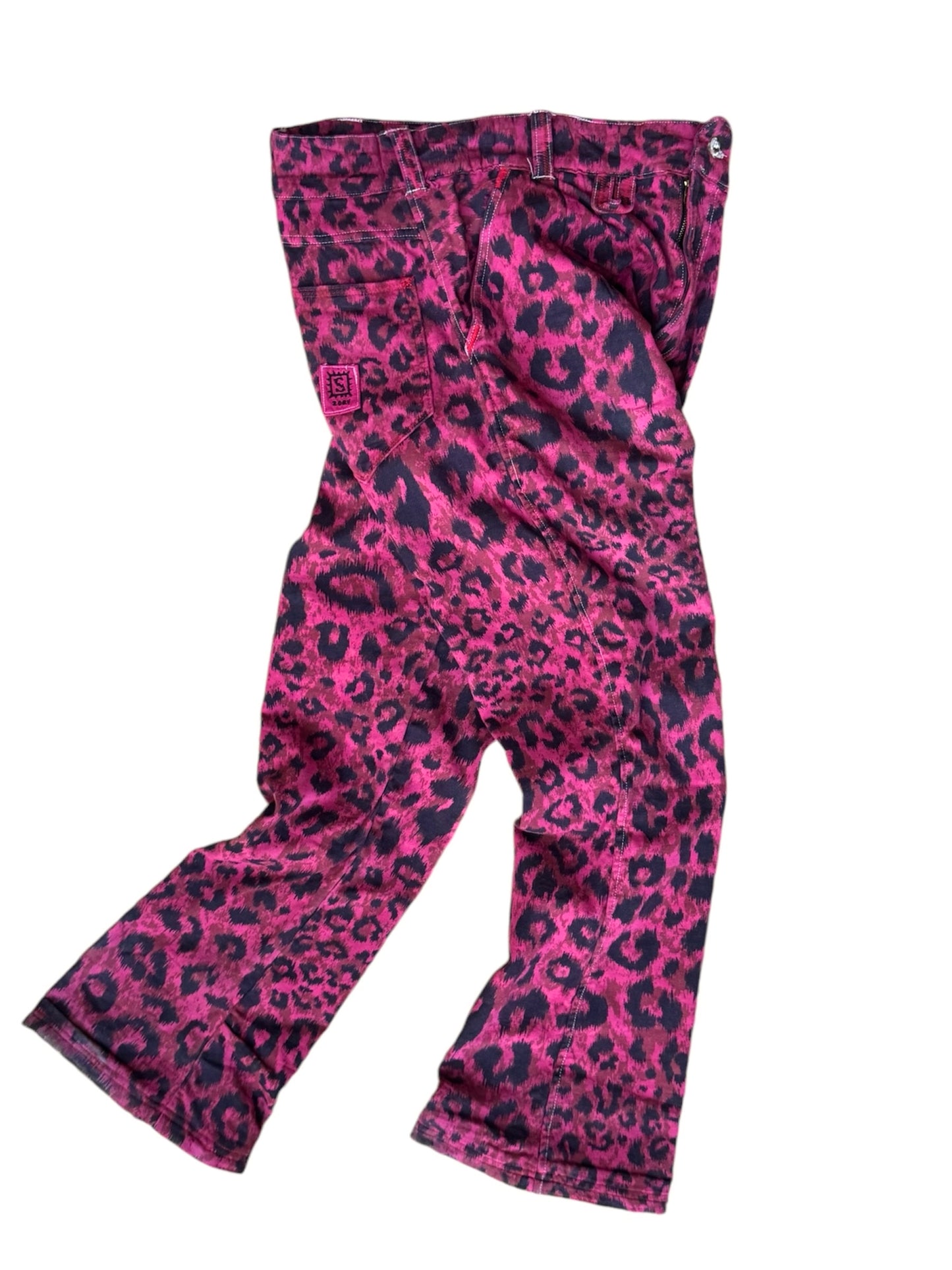 Leopard Pants (Wine Red)