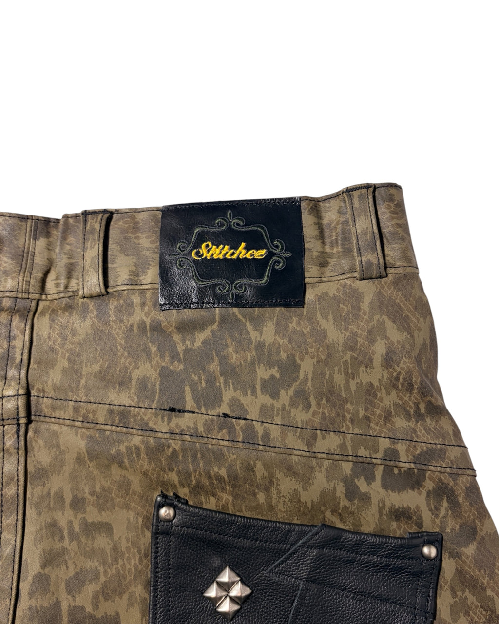 Studded Python/Leopard Jorts
