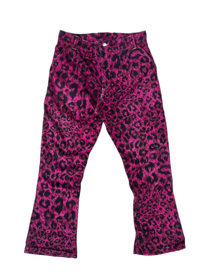 Leopard Pants (Wine Red)