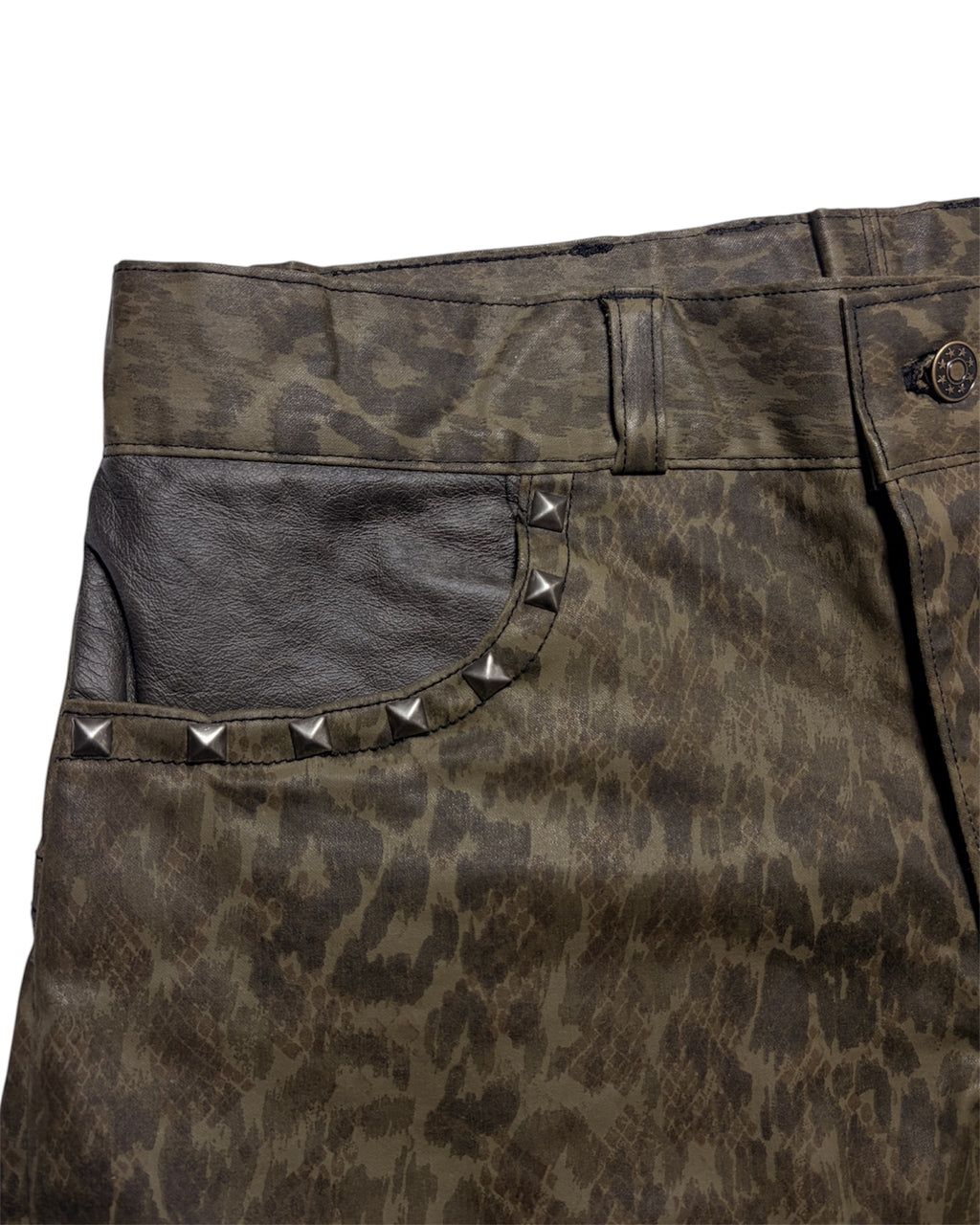Studded Python/Leopard Jorts
