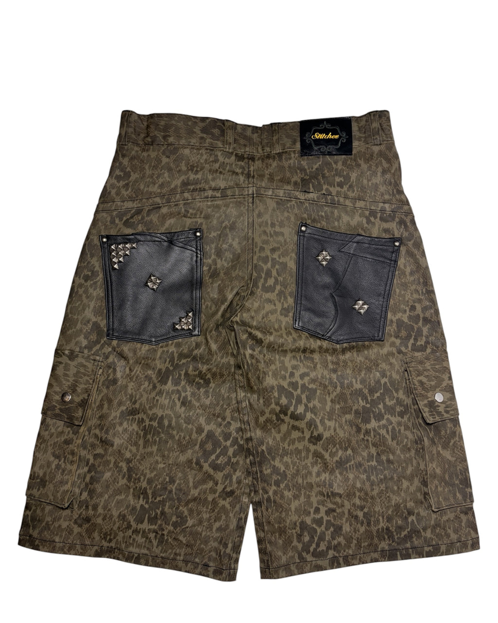 Studded Python/Leopard Jorts