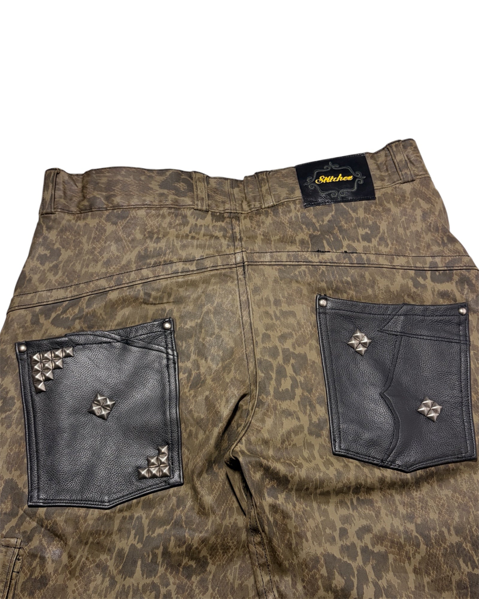Studded Python/Leopard Jorts